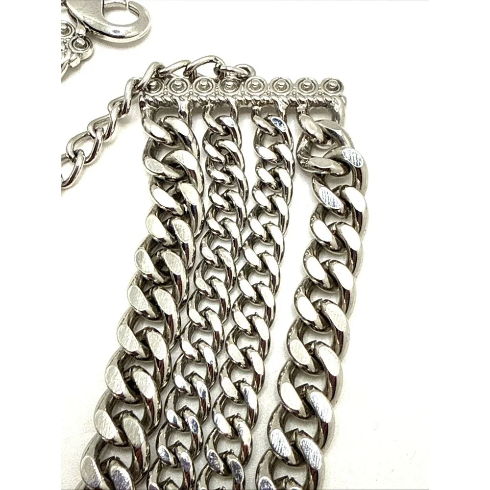 NWOT Lee Angel Neiman Marcus Crystal Multi Strand Station Necklace Statement 20